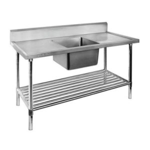 F.E.D. SSB7-1200C Single Centre Sink Bench & Pot Undershelf