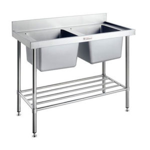 Simply Stainless SS06.1200/2400 Double Sink Bench (600 Series)