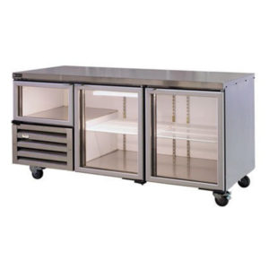 Anvil UBG1800 Glass Door Under Bench Fridge With 2 1/2 Glass Doors