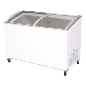 Bromic CF0400ATCG Angle Top Curved Glass Chest Freezer – 352 Litre
