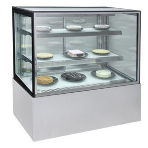 Bromic FD0900 Square Glass Cake Display W/LED Lighting – 900mm