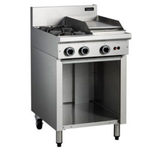 Cobra 2 Burner Cooktop With 300mm Griddle On Open Cabinet Base