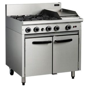 Cobra 4 Burner Cooktop Range Static Oven With 300mm Griddle CR9C