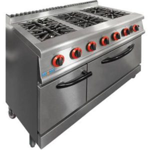 F.E.D. GASMAX Six Burner Gas Range JZH-RP-6(R)
