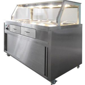 F.E.D. Heated Bain Marie Glass Top Food Display PG150FE-Y