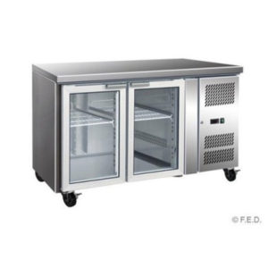 F.E.D. GN2100TNG Two Glass Door Under Bench Fridge