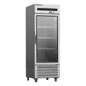 F.E.D. GTR600G1 GRAND Single Glass Door Stainless Steel Display Fridge With Bottom Unit – 651Litre