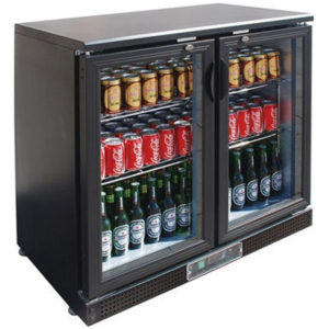 F.E.D. SC248G Two Door BLACK MAGIC Bar Cooler