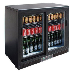 F.E.D. SC248SD Two Door BLACK MAGIC Bar Cooler