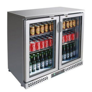 F.E.D. SC248SG Two Door BLACK MAGIC S/Steel Bar Cooler
