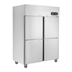 F.E.D. SUF1000 4 X 1/2 Doors S/Steel Upright Freezer