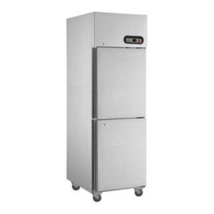 F.E.D. SUF500 2 X 1/2 Doors S/Steel Upright Freezer