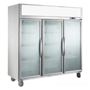 F.E.D. SUFG1500 Three Door Upright Display Freezer- 1500 Litre