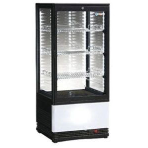 ICS Venice Four Sided Glass Refrigerated Display In Black – Bench Top