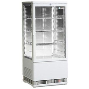 ICS Venice Four Sided Glass Refrigerated Display In White – Bench Top