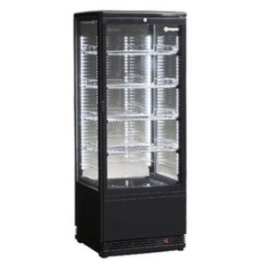 ICS Venice Tower Four Sided Glass Refrigerated Display In Black-Bench Top