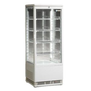 ICS Venice Tower Four Sided Glass Refrigerated Display In White-Bench Top