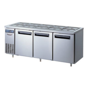 Lassele LNRT-3B-1800 Two Solid Door Under Bench Fridge W/Topping Unit – 1800mm