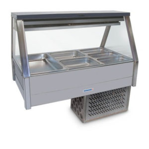 Roband ERX25RD Straight Glass Food Bar – Refrigerated Cold Plate & Cross Fin Coil